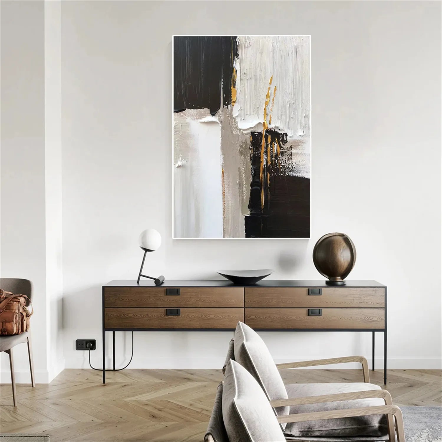 Abstract Painting #AB 250 - Modern Wall Art for Home & Office Decor | Handmade Canvas Artwork for Living Room, Bedroom, or Gift