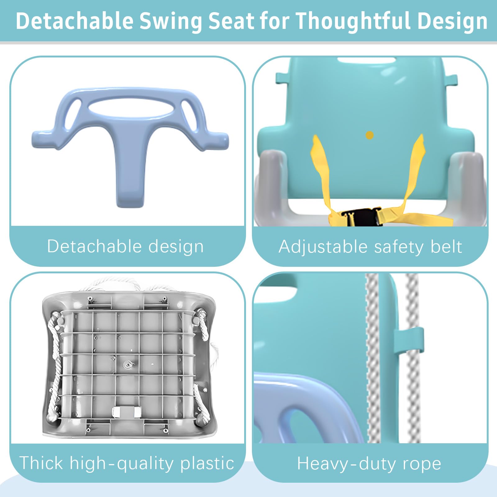 Taleco Gear 2 in 1 Toddler Swing & Baby Jumper with 4 Sandbags for Stability - Foldable Indoor Outdoor Baby Swing Seat for Backyard, Park & Nursery - Easy Installation & Storage for Home Use