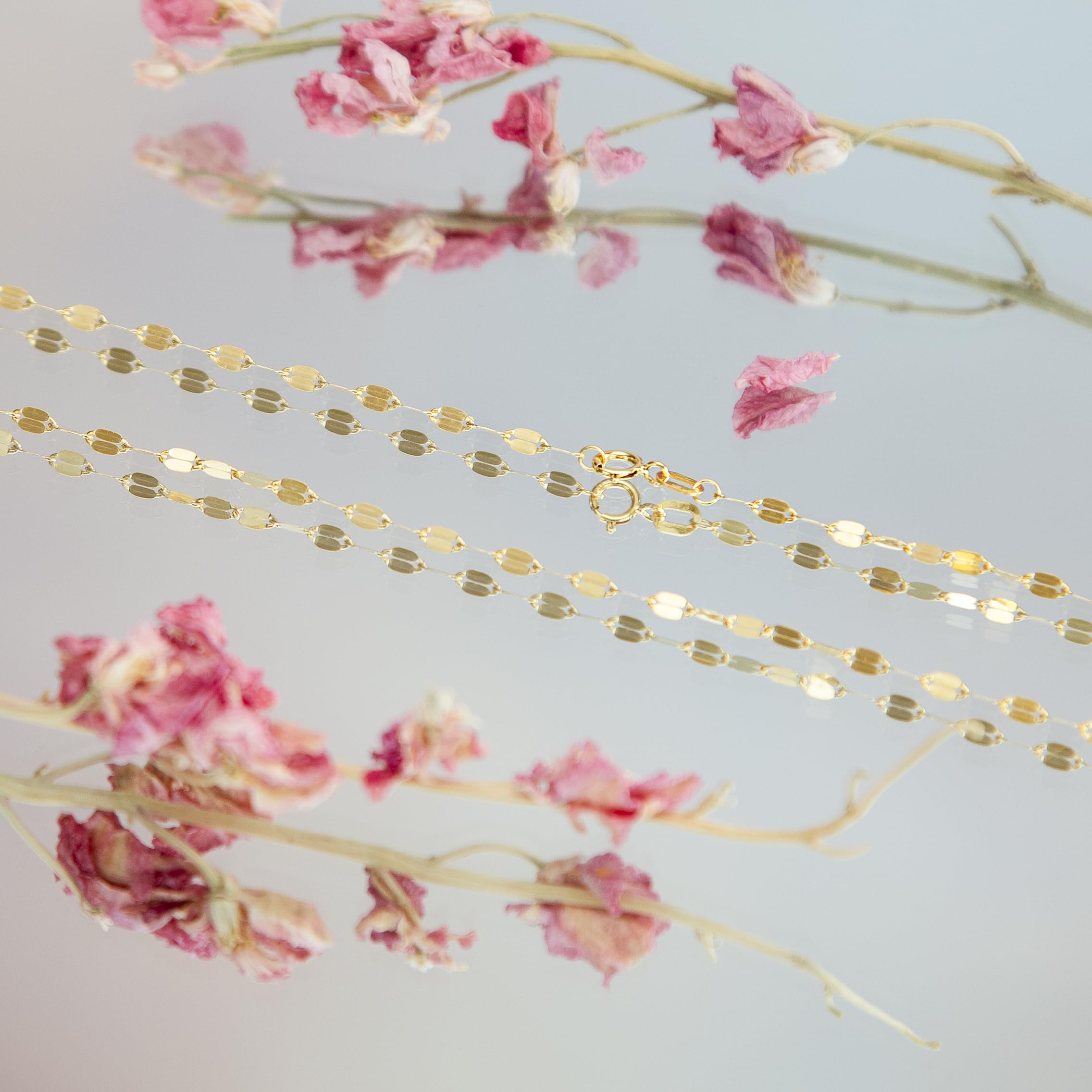 CARISSIMA 9K Yellow Gold Forzatina Chain Necklace for Women - 51cm (20 Inches) - Elegant Layering Piece for Everyday Wear & Special Occasions