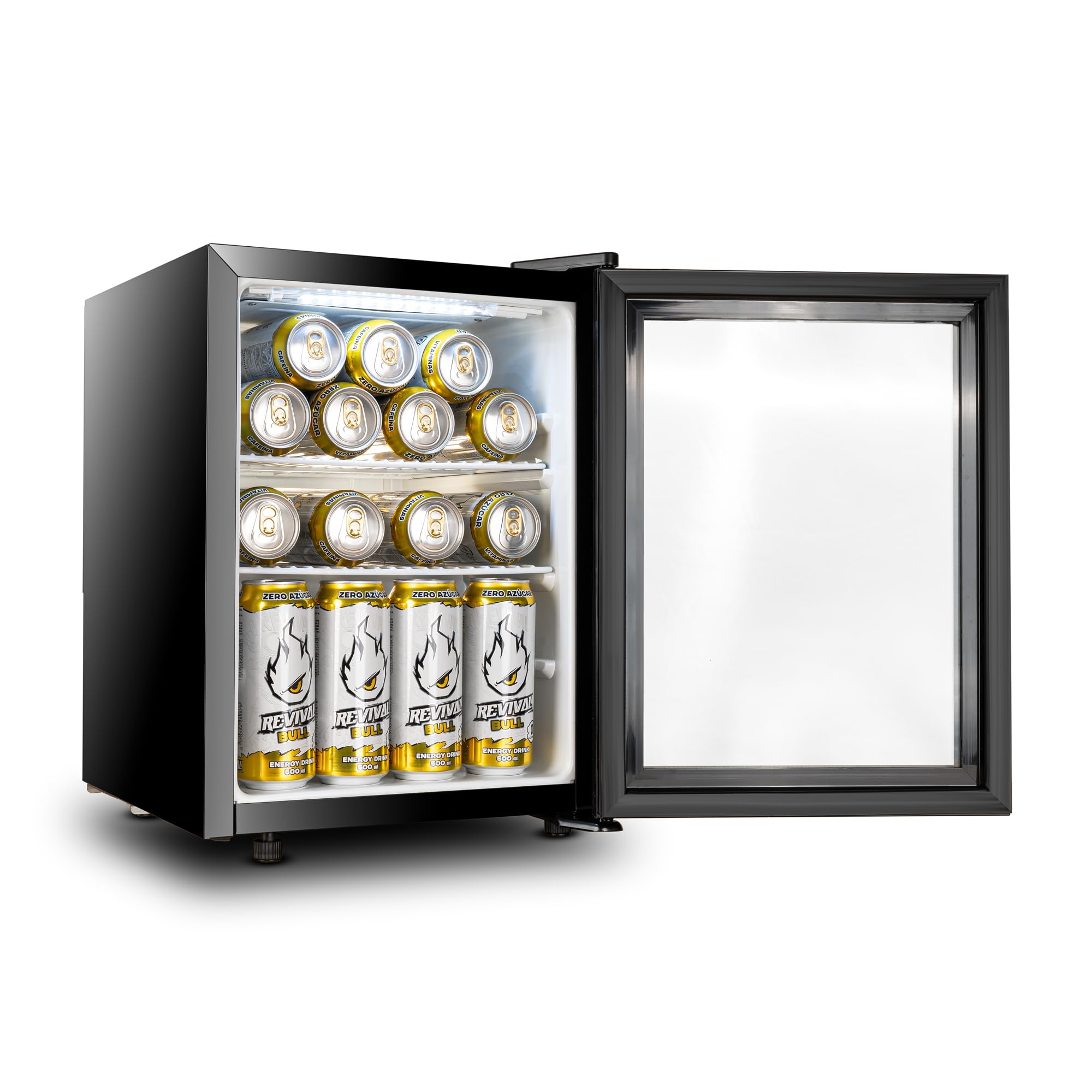 35L/52L Mini Fridge for Bedroom - Quiet & Energy Efficient Compact Refrigerator with Glass Door (0-10°C) - Perfect for Drinks, Snacks, Cosmetics in Dorm, Office or Small Spaces