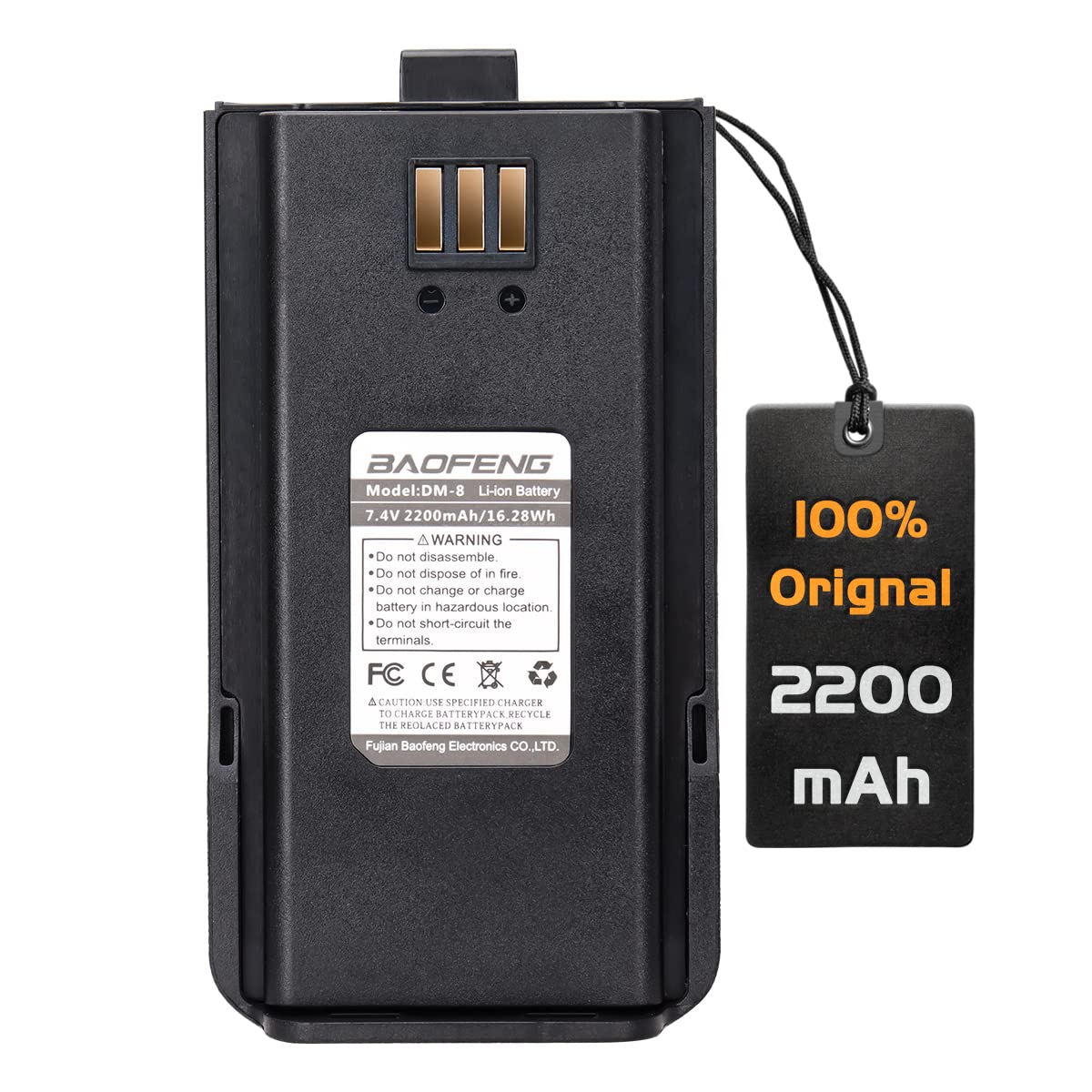 BAOFENG 2200mAh Li-ion 7.4V Replacement Battery for BF-H6 Two-Way Radio - Long Lasting Power for Ham Radios, Emergency Communication & Outdoor Adventures