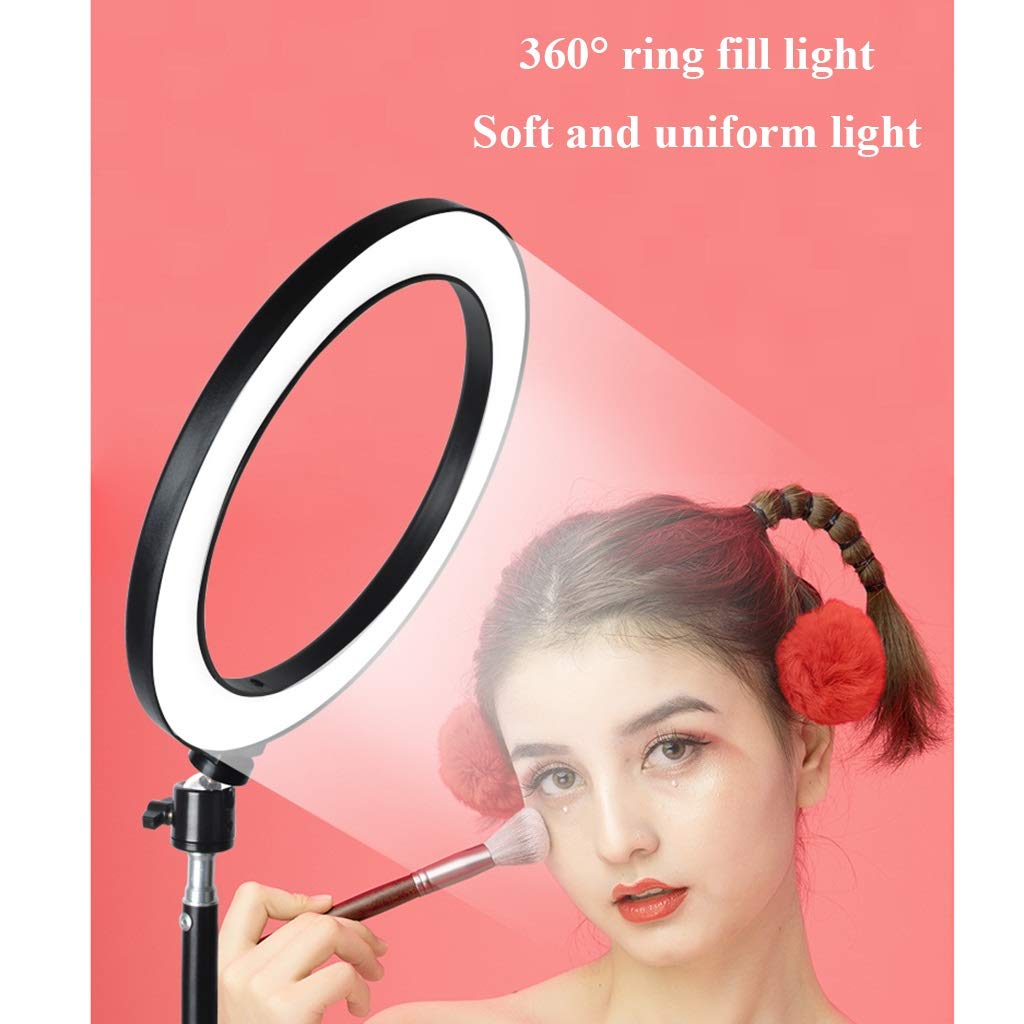 Professional 55-160cm Ring Light with Tripod Stand & 2 Phone Holders - 3 Adjustable Lighting Modes for YouTube Videos, Live Streaming, TikTok Content Creation & Photography