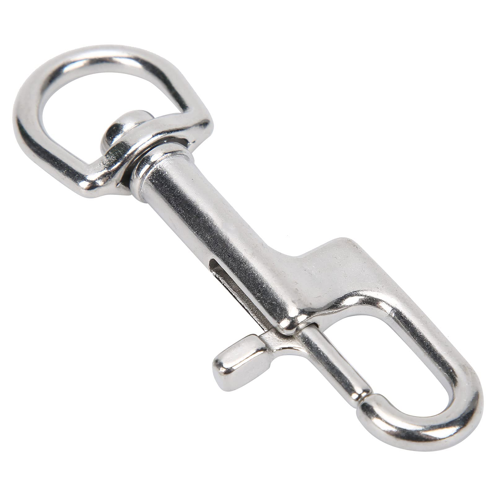 ASHATA Stainless Steel Single Ended Trigger Snap Clips - Heavy Duty Rebound Snap Hooks for Diving, Kayaking, Boating & Paddle Leash - Secure Underwater Gear & Water Sports Equipment