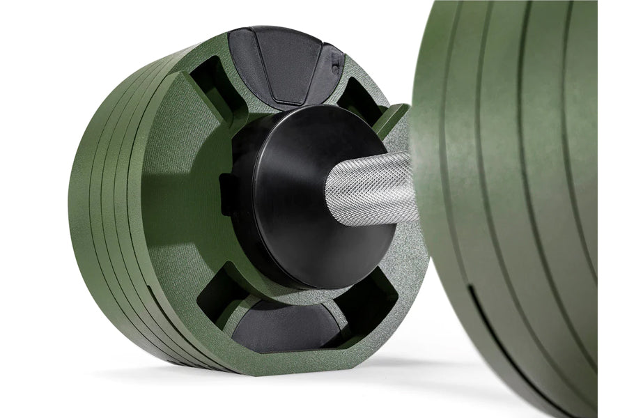 NÜOBELL 50lb Adjustable Dumbbells Set - Tactical Weight Lifting Equipment for Home Gym & Strength Training - Perfect for CrossFit, HIIT, and Muscle Building Workouts