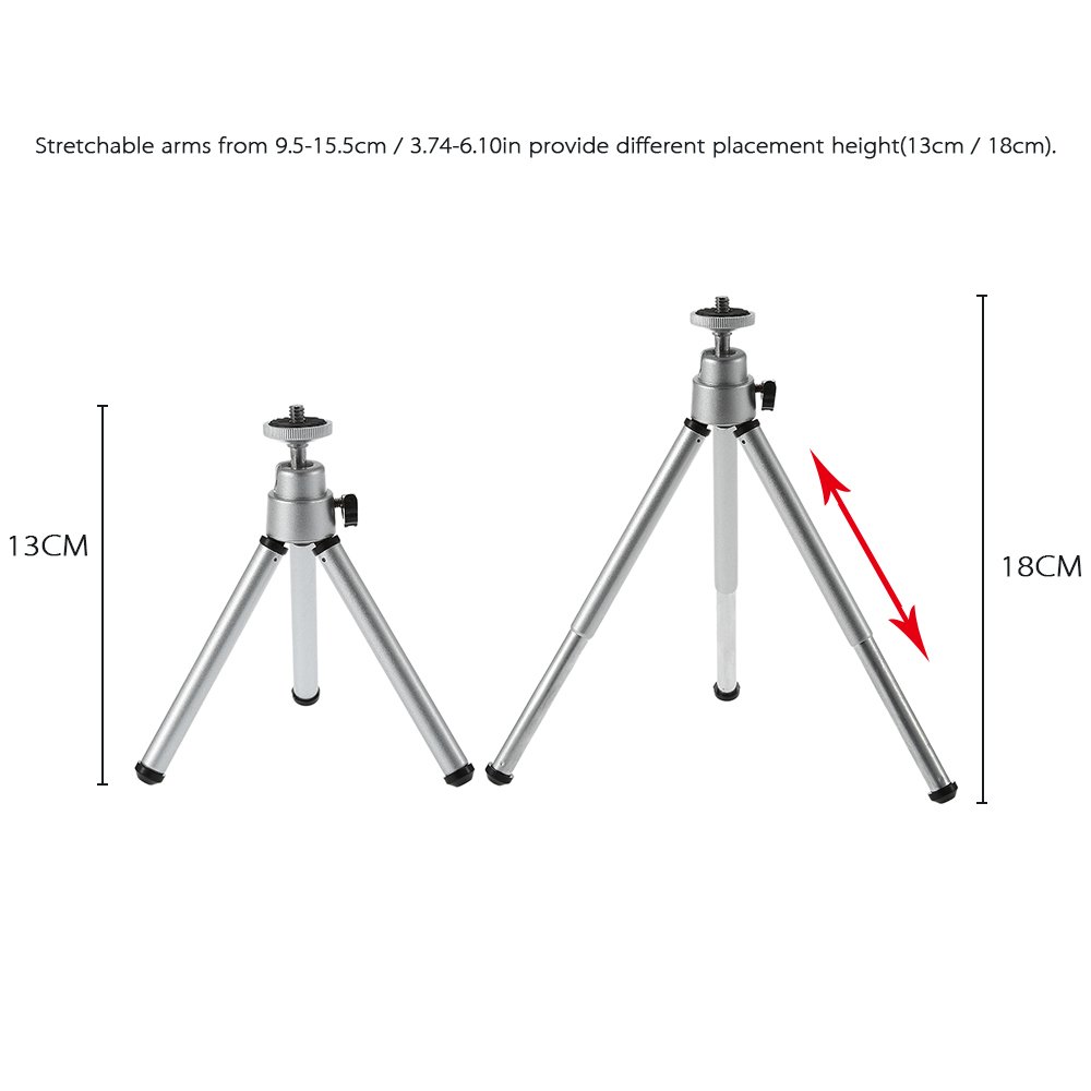 Keppy Adjustable Projector Tripod Stand - Portable Tabletop Bracket Holder for Mini Projector, DLP Camera & Smartphone | Perfect for Home Theater, Outdoor Movies & Vlogging