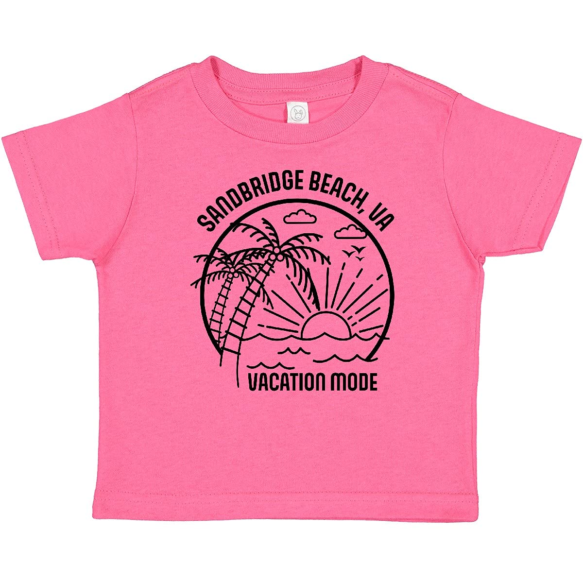 Inktastic Summer Vacation Mode Sandbridge Beach Virginia Baby T-Shirt - Cute & Comfortable Toddler Tee for Beach Trips, Family Vacations & Casual Outings
