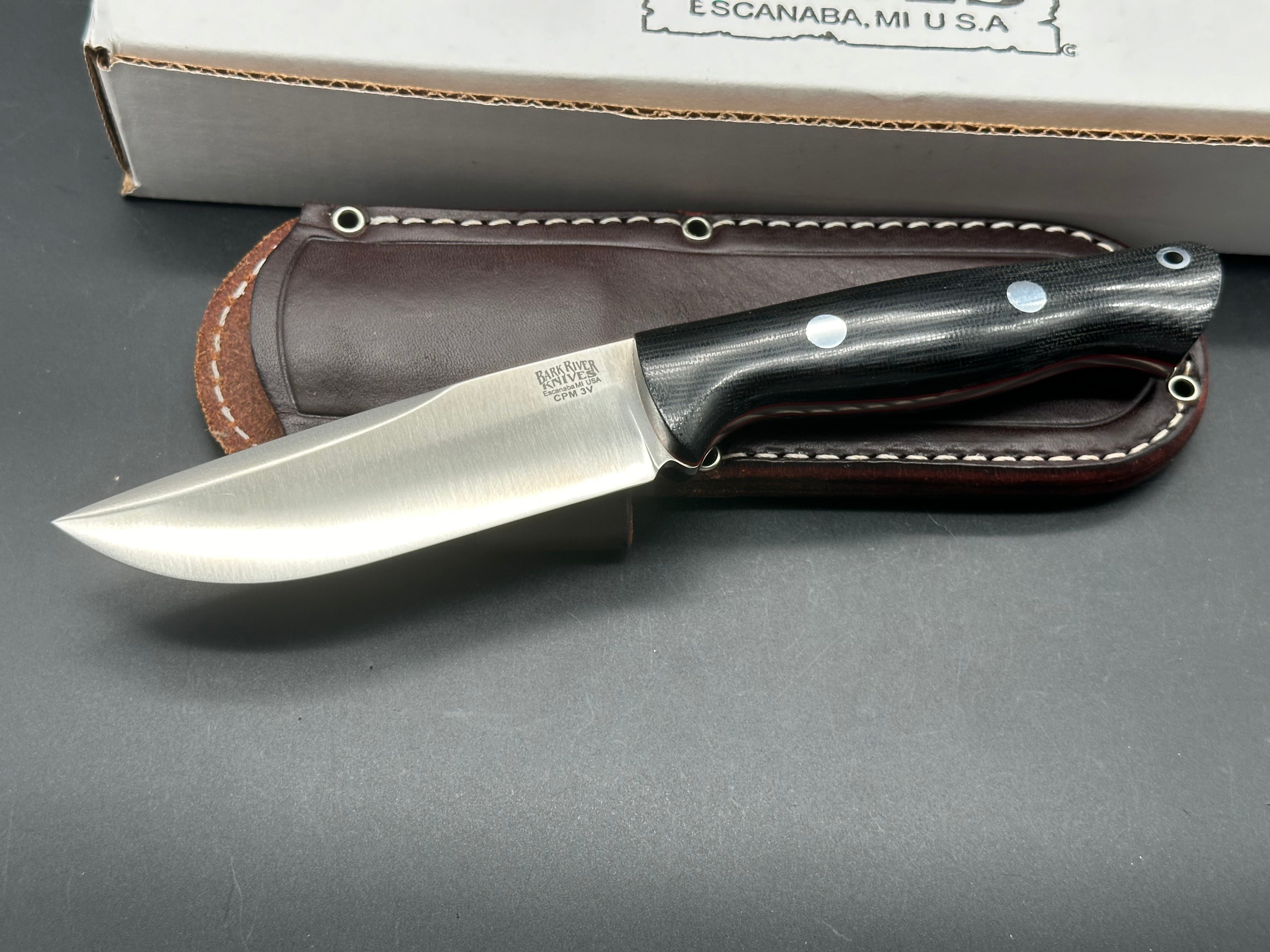Bark River Knives EXT 2 LT 3V Swedge Hunting Knife with Waterproof Sheath - Outdoor Survival, Camping & Bushcraft Essential