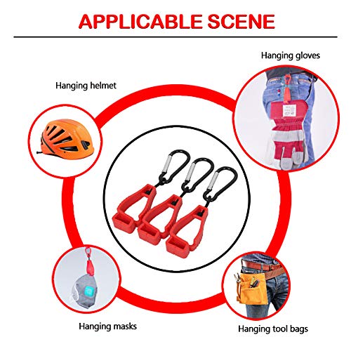 4-Pack Durable Glove Clips for Work - Heavy Duty Glove Holders for Construction, Gardening & Outdoor Activities - Keep Gloves Organized on Belts or Tool Bags