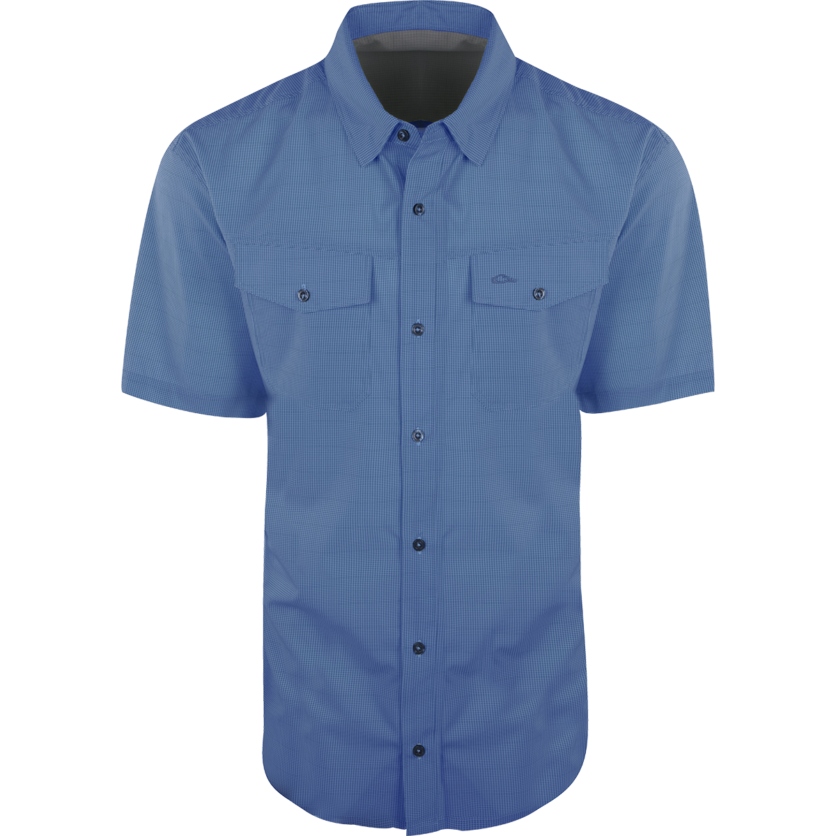 Men's Traveler's Check Short Sleeve Button Down Shirt - Lightweight Wrinkle-Resistant Casual Shirt for Business Travel & Summer Vacations