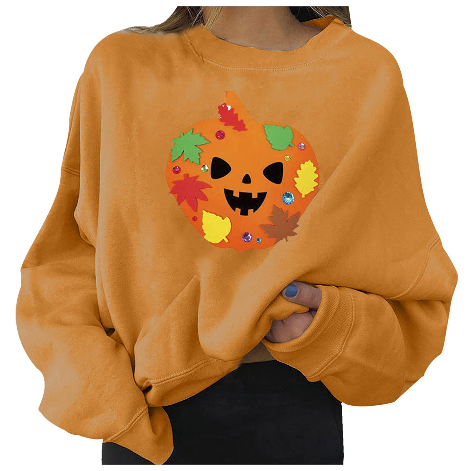Trendy Plus Size Women's Printed T-Shirt - Winter Cute Round Neck Sweatshirt for Casual Outings & Daily Wear