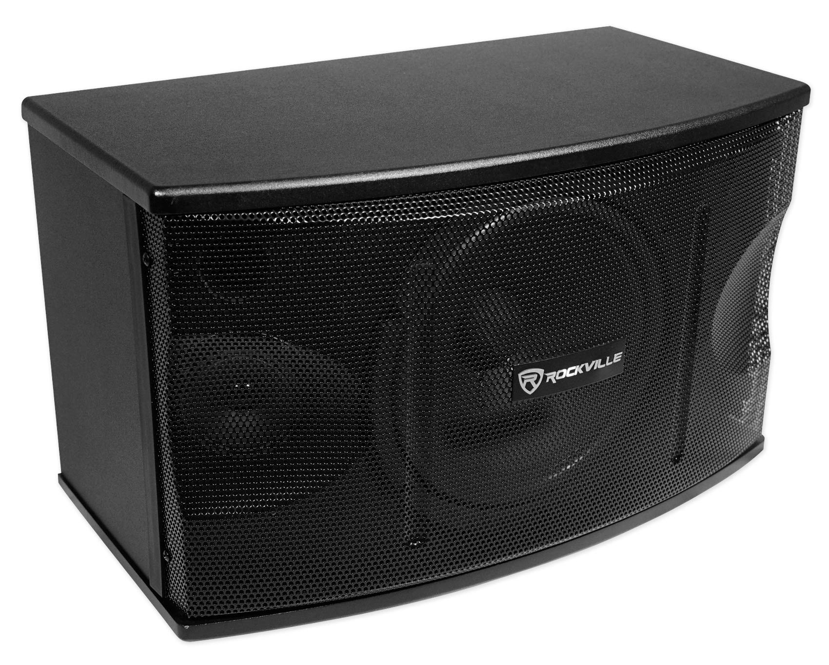 Rockville KPS10 10-Inch 3-Way 1200W Professional Karaoke Speaker System with Adjustable Speaker Stands - Perfect for Home Parties, Live Performances, and Outdoor Events