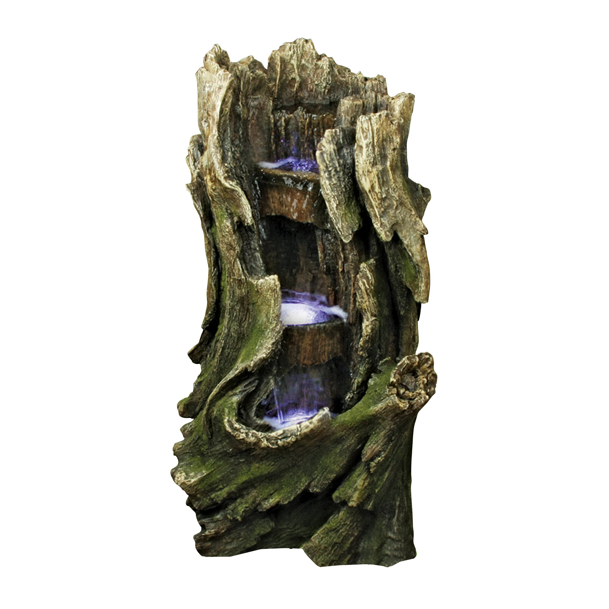 LED Water Fountain for Garden - Cascading Creek Outdoor Fountain with Lights | Relaxing Water Feature for Patio, Yard, and Landscape Decor