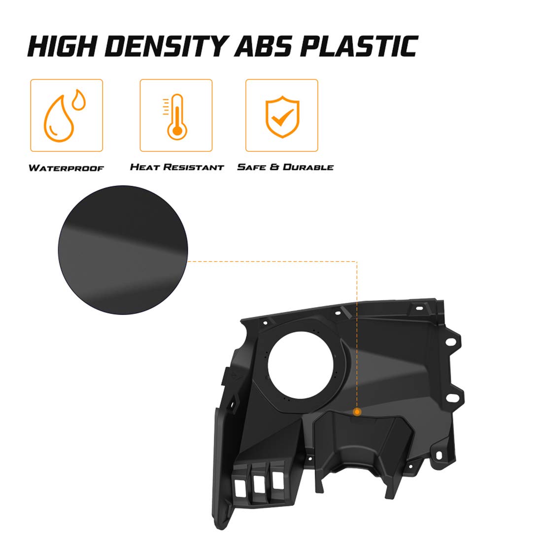 Kiwi Master Front Dash Speaker Mount Panel for 2017-2025 Can Am Maverick X3 | 6.5 Inch Speaker Pods Enclosure | Off-Road Audio Upgrade | UTV Accessories for Enhanced Sound Quality