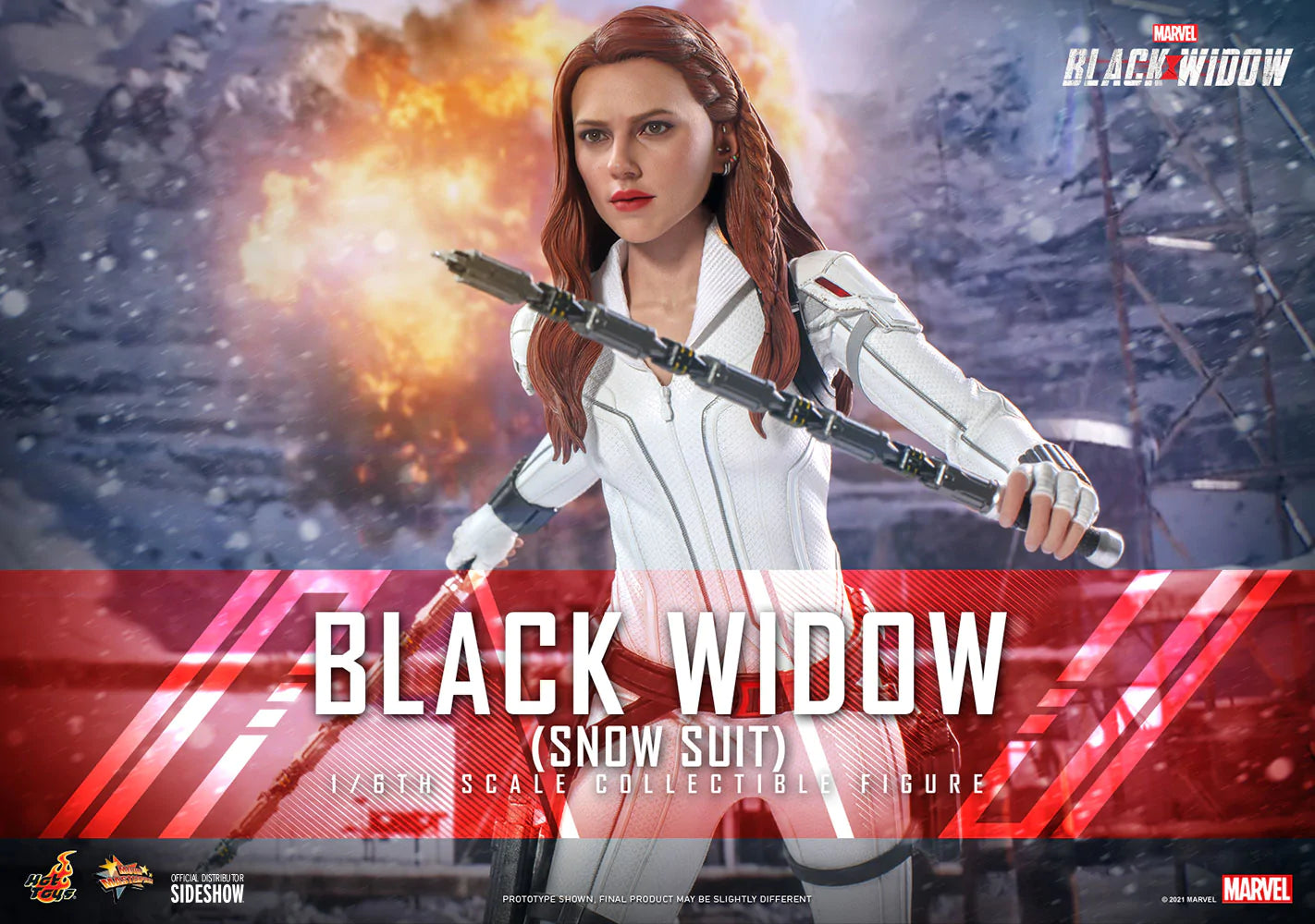 Hot Toys Marvel Comics Black Widow (Snow Suit Version) 1/6 Scale Collectible Action Figure - Perfect for Display, Collection, and Marvel Fans Gift