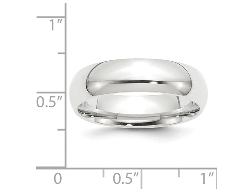 Platinum Comfort Fit 6mm Men's Wedding Band Ring - Perfect for Engagement, Anniversary & Everyday Wear