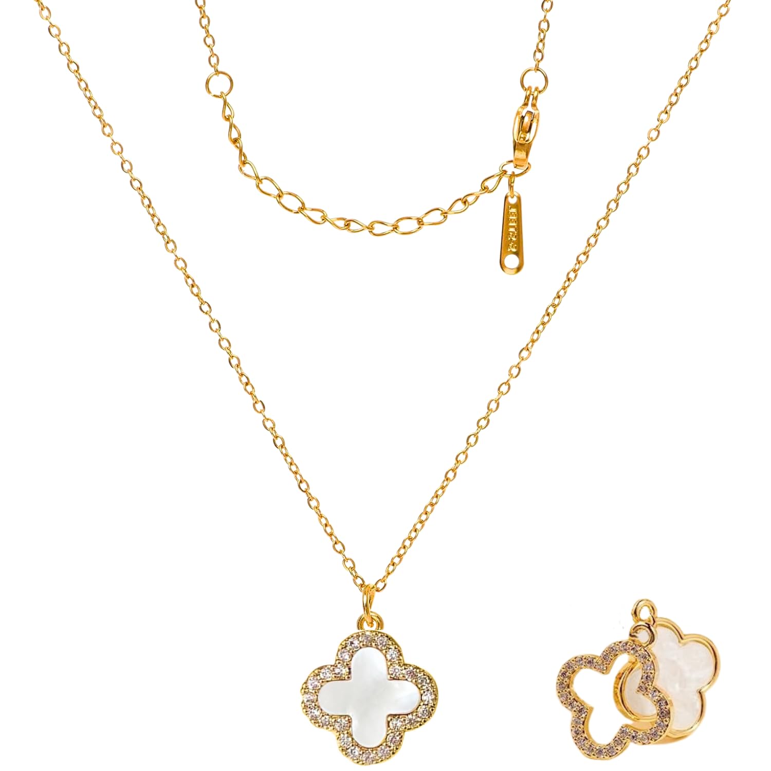 Stylish Four Leaf Clover Necklace for Women - Elegant Clover Pendant Jewelry - Perfect Gift for Her | Birthday, Anniversary & Everyday Wear