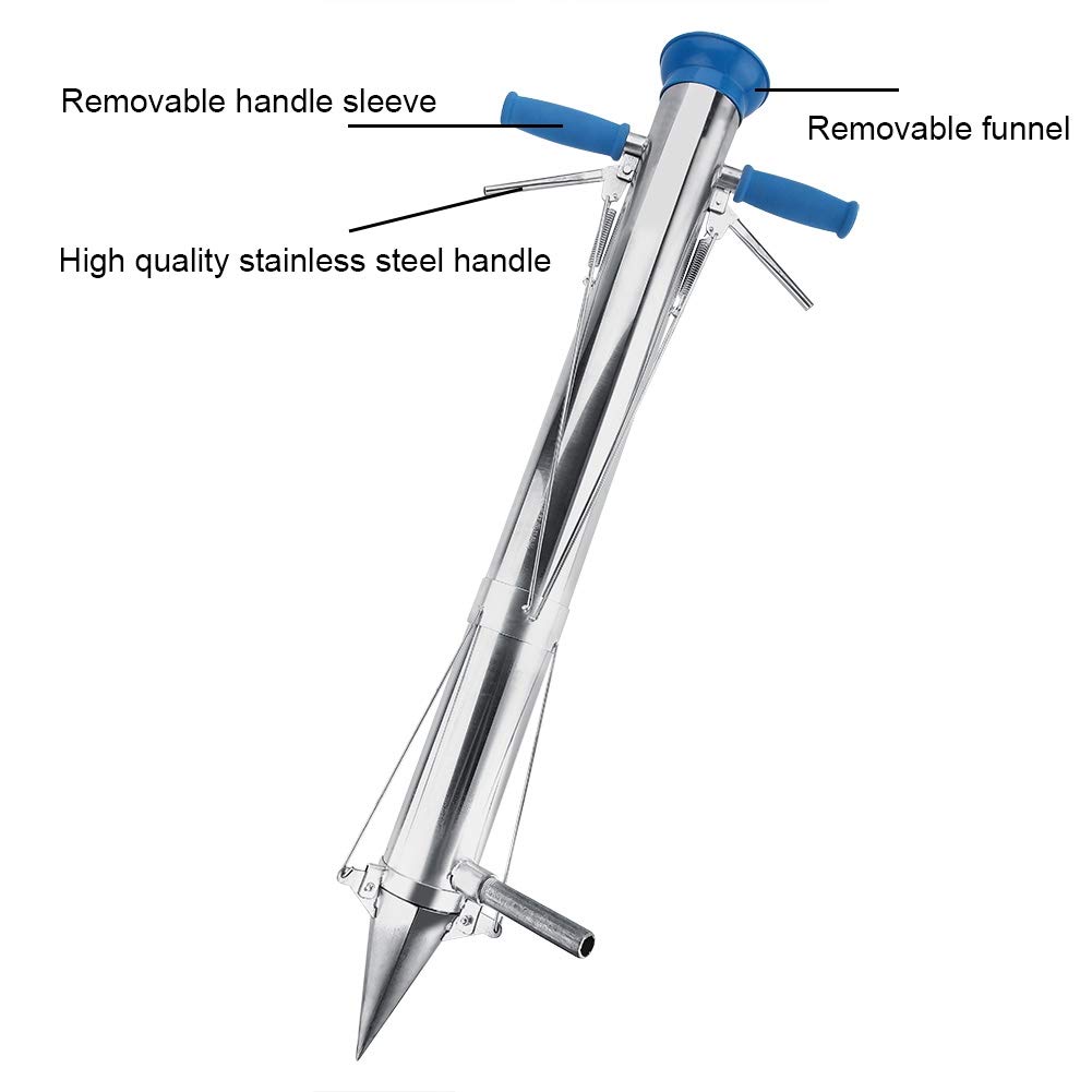 Durable Double-Handle Seedling Transplanter Tool - Manual Hand-Held Seed Planter for Vegetables & Fruits - Perfect for Greenhouse, Garden & Farm Planting