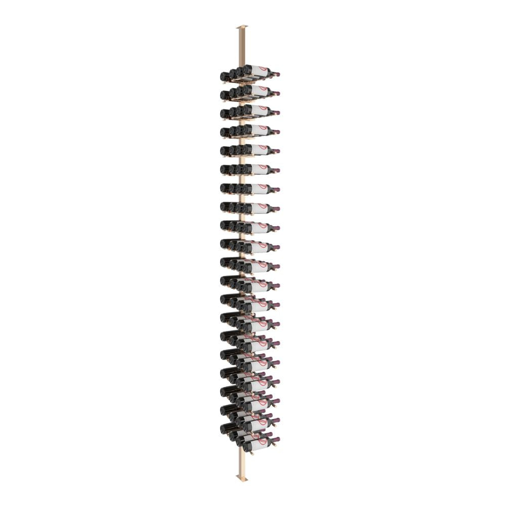 Vino Pin 80 Bottle Double Sided Floor to Ceiling Wine Rack Post Kit - Single & Triple Options for Home Wine Storage & Cellar Organization