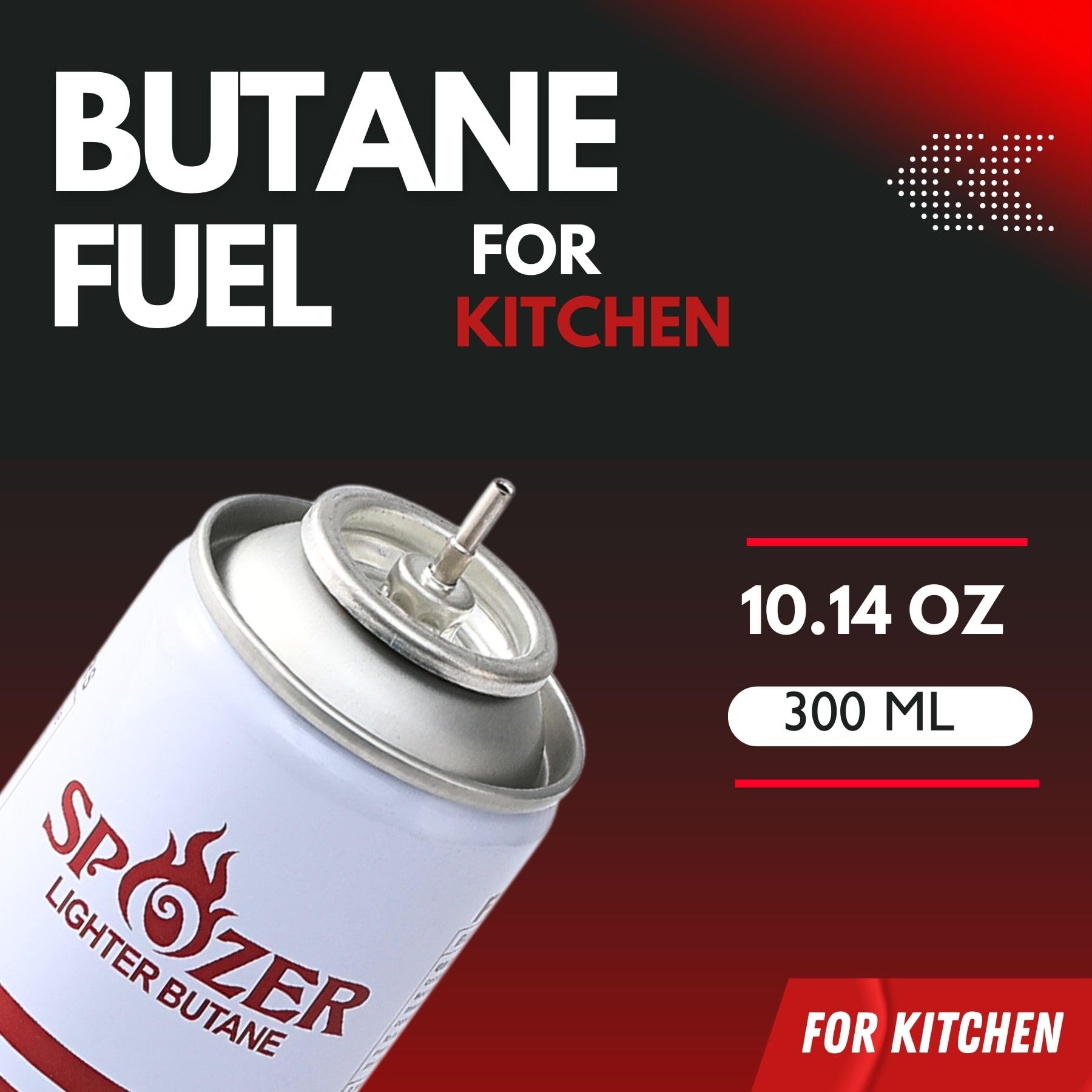 5X Ultra Pure Butane Fuel Refill 300ml (10.14 Oz) - 12 Pack Canisters for Kitchen Torches & Lighters | Perfect for Culinary Torching, Cigar Lighting & Outdoor Use
