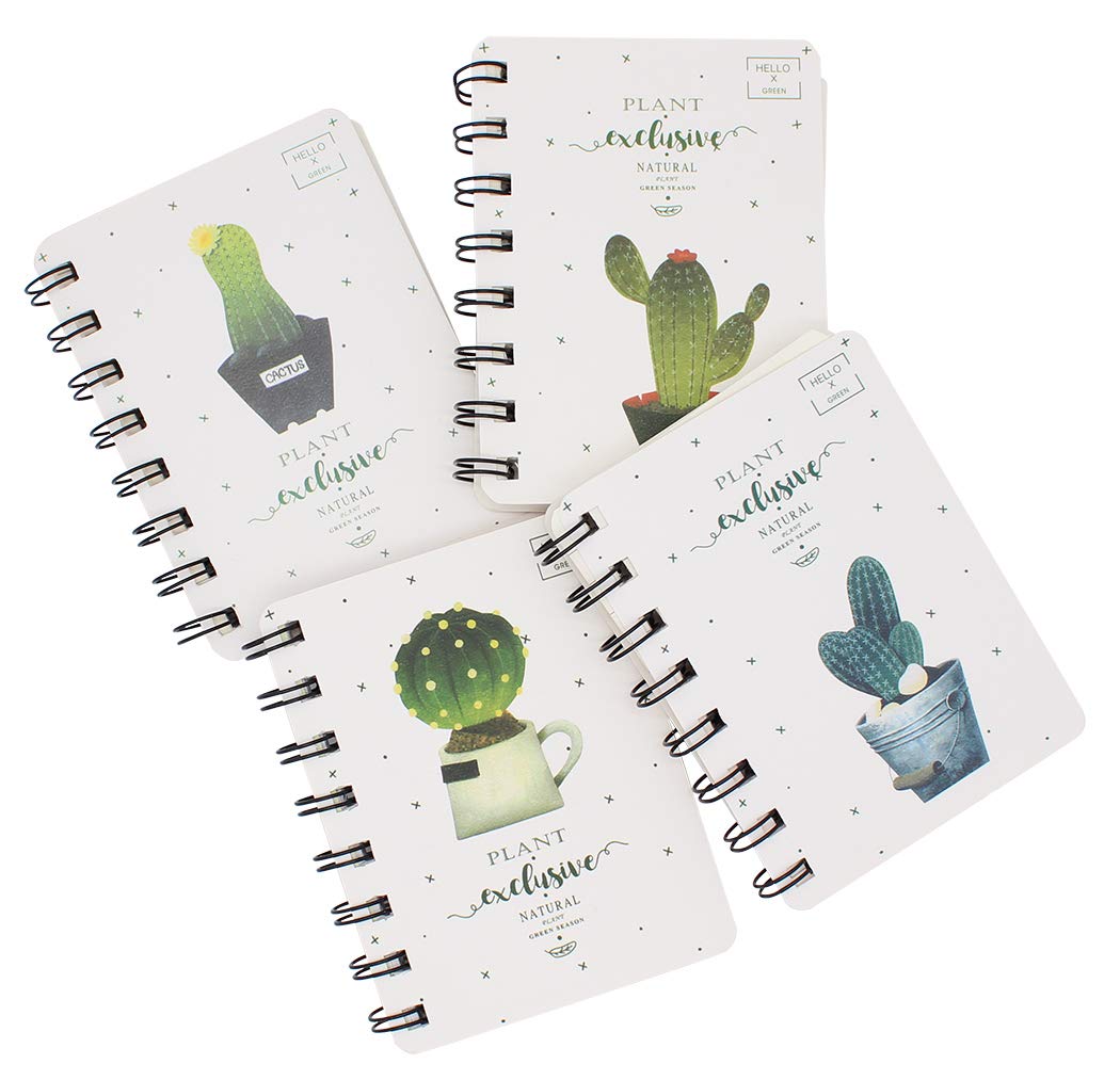 4-Pack Mini Spiral Notebooks - Small College Ruled Notepads for School, Office & Travel - Portable Pocket-Sized Writing Pads for Notes, Lists & Journaling