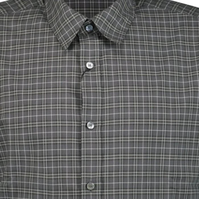 Burberry Grey Edward Shirt for Men - Classic Luxury Cotton Dress Shirt for Business & Formal Occasions