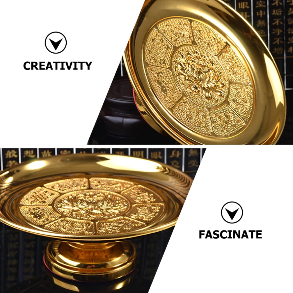 Buddhist Offering Plates - High Base Religious Altar Tray for Sacrificial Fruits, Food Bowls & Ritual Supplies | Perfect for Home Shrines, Temple Ceremonies & Spiritual Blessings