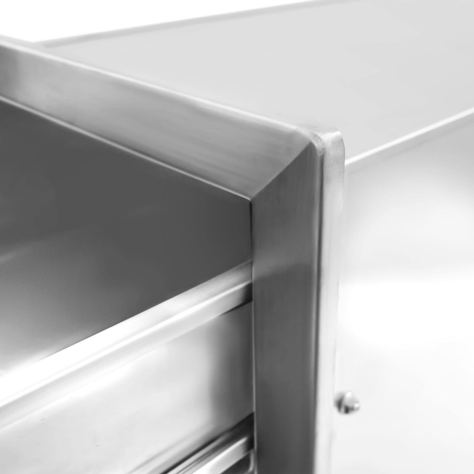 Stainless Steel Outdoor Kitchen Drawer - 2 Pull-Out Cabinets for BBQ Island (14x14.3x23 Inch) - Perfect for Patio & Backyard Cooking