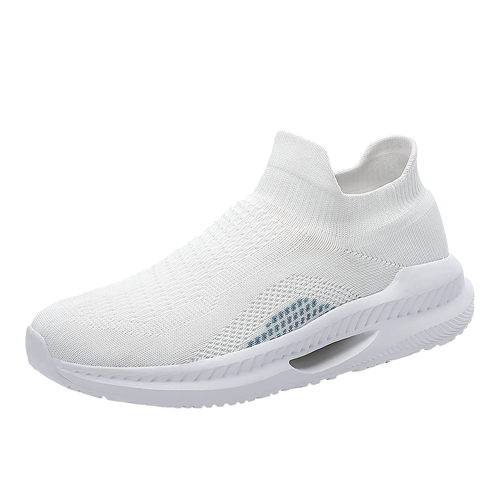 Unisex Slip-On Knit Sneakers - Breathable Lightweight Walking Shoes for Men & Women | Casual Comfort for Running, Gym, Sports & Travel