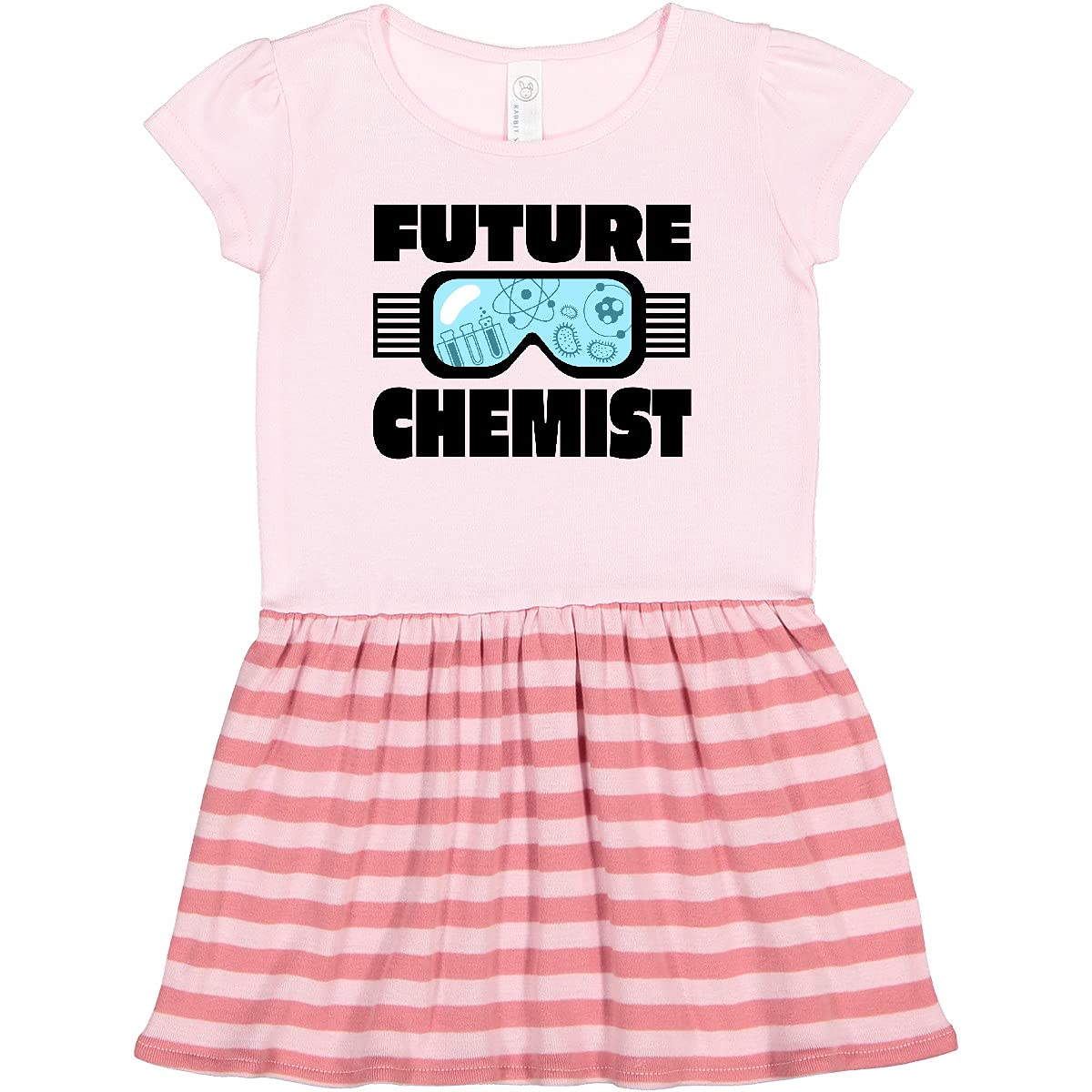 Inktastic Future Chemist Goggles Toddler Dress - Science Themed Kids Outfit for Dress Up, Career Day & STEM Events | Cute Laboratory Costume for Toddler Girls & Boys