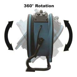 XPOWER X-47ATR 1/3 HP High-Power Axial Air Mover Fan with Variable Speed Control & 3-Hour Timer - Blue (6 Pack) - Ideal for Water Damage Restoration, Floor Drying, and Industrial Ventilation