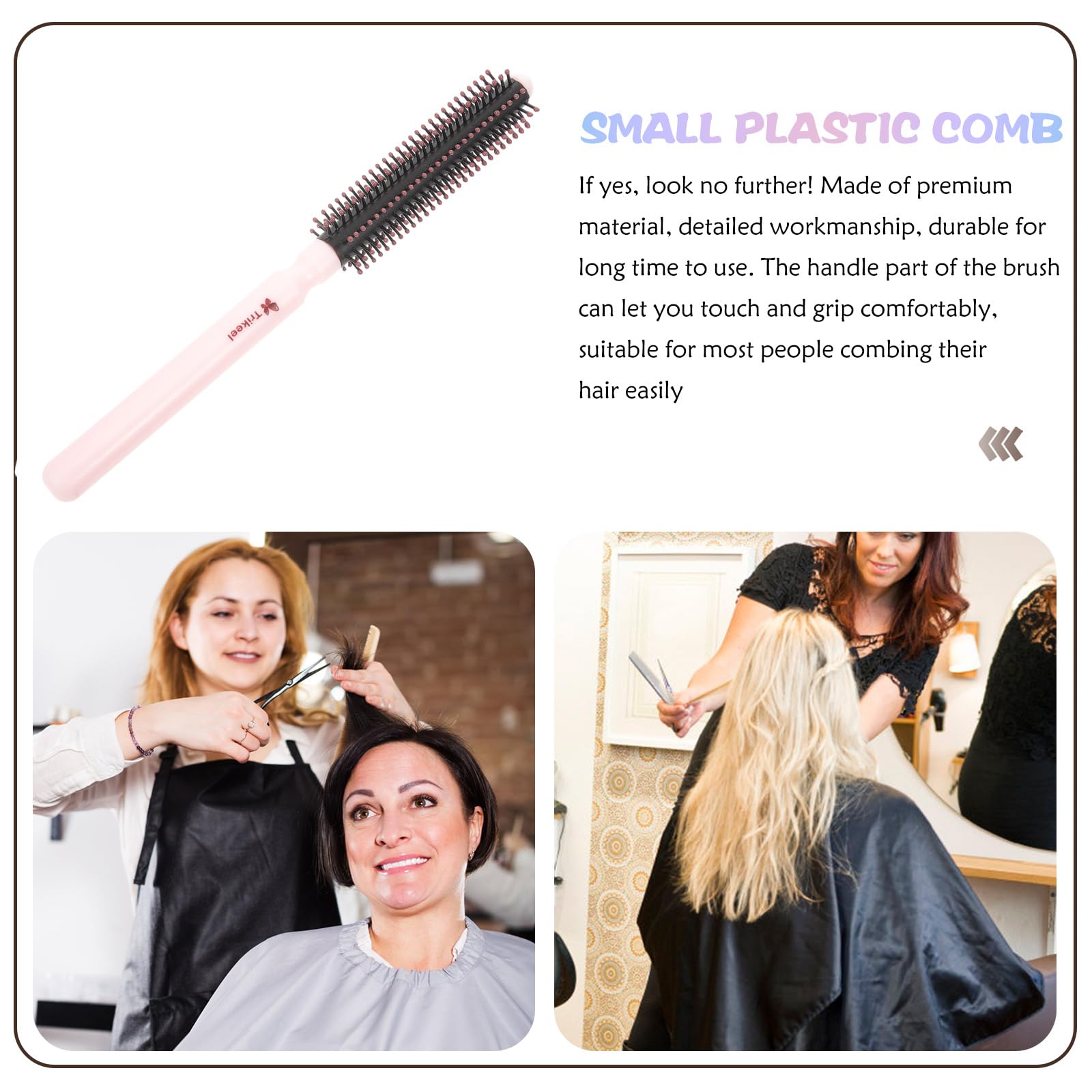 KALLORY Round Hair Brush - Professional Blow Drying Brush for Salon-Quality Blowout, Styling & Curling - Works on Wet or Dry Hair for Women & Men - Perfect for Home Use, Travel & Salon Styling
