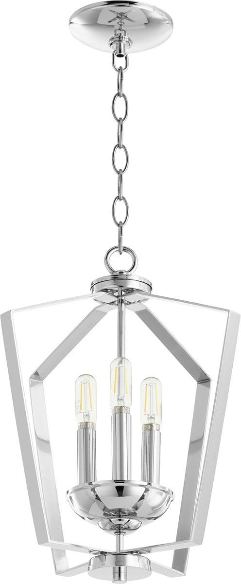 13W 3-Light Modern Chrome Entryway Chandelier - Elegant Foyer & Hallway Lighting Fixture for Home Decor