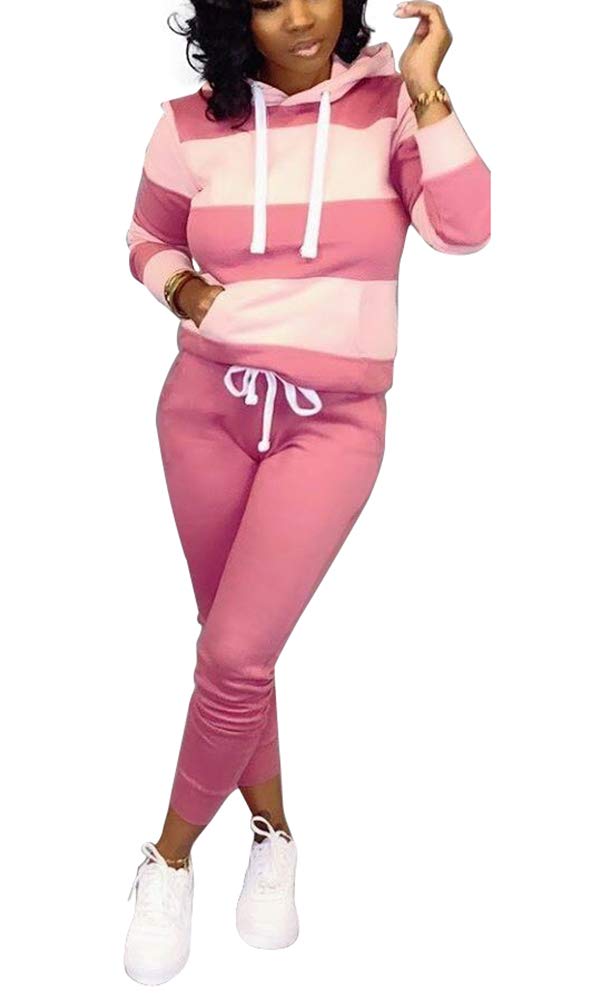 Choichic Women's Jogging Suit Set - Soft Pullover Hoodie & Long Pants Tracksuit for Running, Gym, Lounge & Casual Wear | Comfortable Two-Piece Sweatsuit for Women