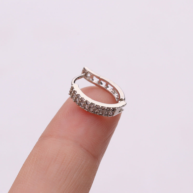 18K Gold Cartilage Hoop Earrings & Minimalist Silver Wrap Earrings - HSPJ1913 | Dainty Everyday Jewelry for Women, Perfect for Work & Date Night