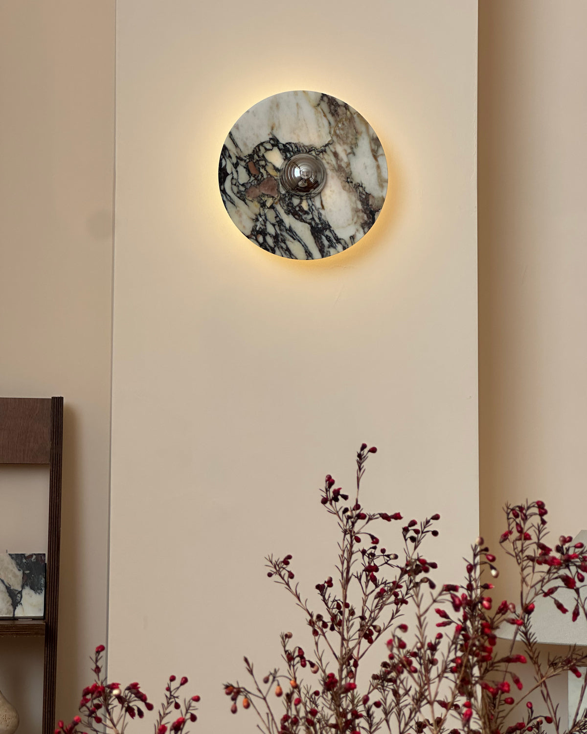 Calacatta Marble Wall Sconce Light - Modern Gold Finish Bathroom Vanity Lighting for Bedroom, Hallway & Living Room Decor