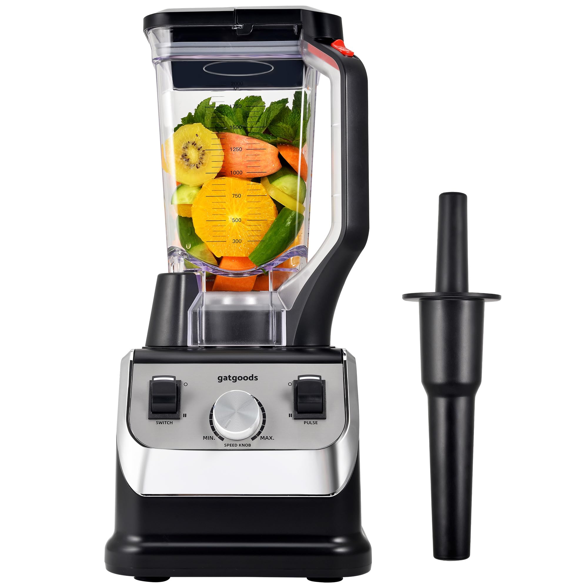 2200W Professional High-Speed Commercial Blender - 72oz Large Capacity, Variable Speed Control, Self-Cleaning & Dishwasher Safe - Perfect for Smoothies, Juices, Soups & Food Prep in Restaurants, Cafes & Homes
