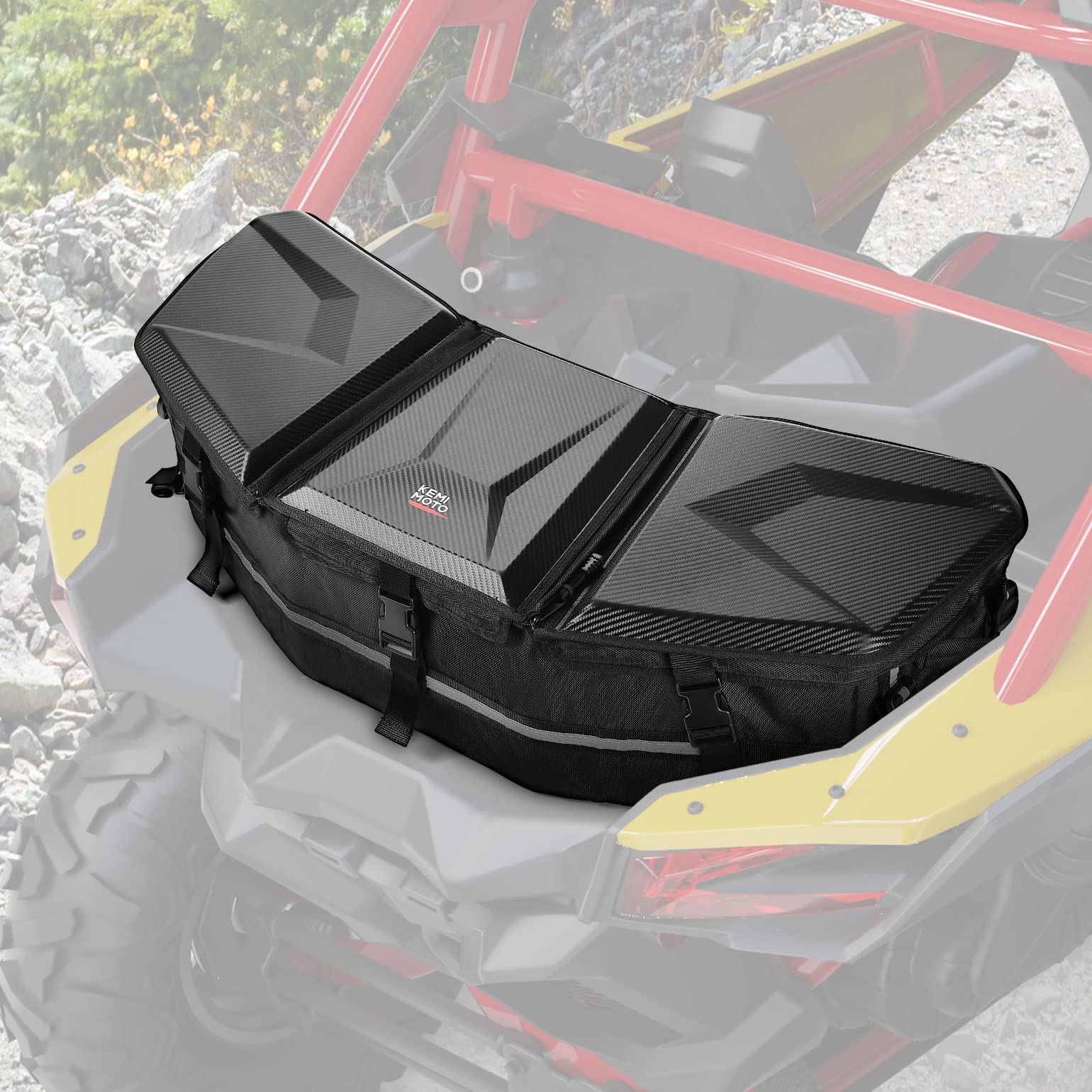 KEMIMOTO 50L Insulated Water-Resistant Storage Bag - Compatible with Can-Am Maverick X3, X3 MAX, Sport, Outlander & Renegade - 1680D Heavy-Duty Demountable Cargo Box for Off-Road Adventures, Camping & Outdoor Gear Storage