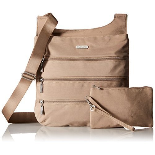 Baggallini Big Zipper Travel Crossbody Bag for Women - Lightweight Anti-Theft Purse with Multiple Pockets - Perfect for Airplane, Commuting & Everyday Use