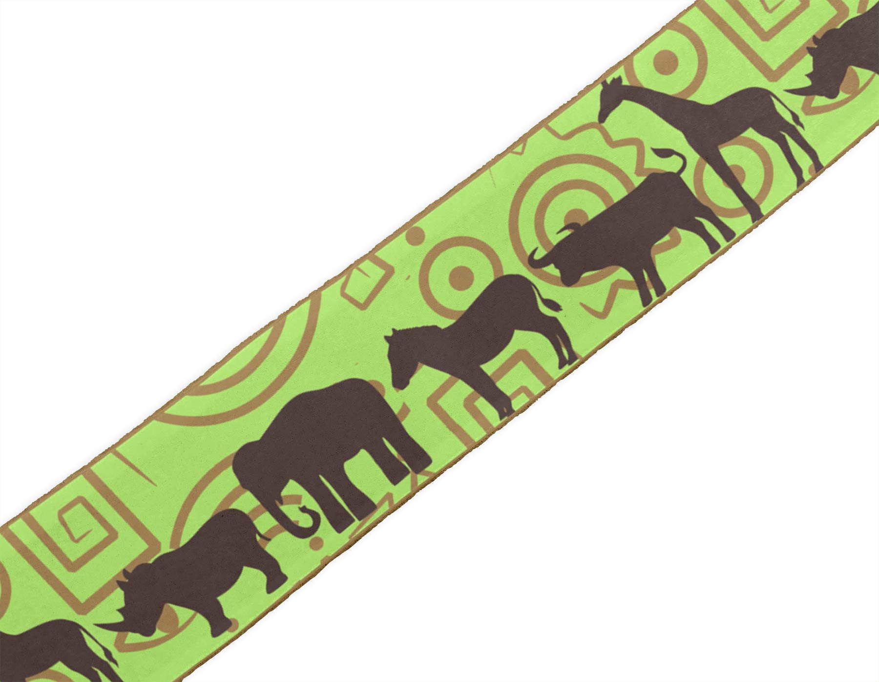 Green Stripe & Animal Print Velvet Ribbon Trim - 9 Yards, 2 Inches Wide for Crafts, Sewing, DIY Accessories - Perfect for Scrapbooking, Gift Wrapping & Home Decor