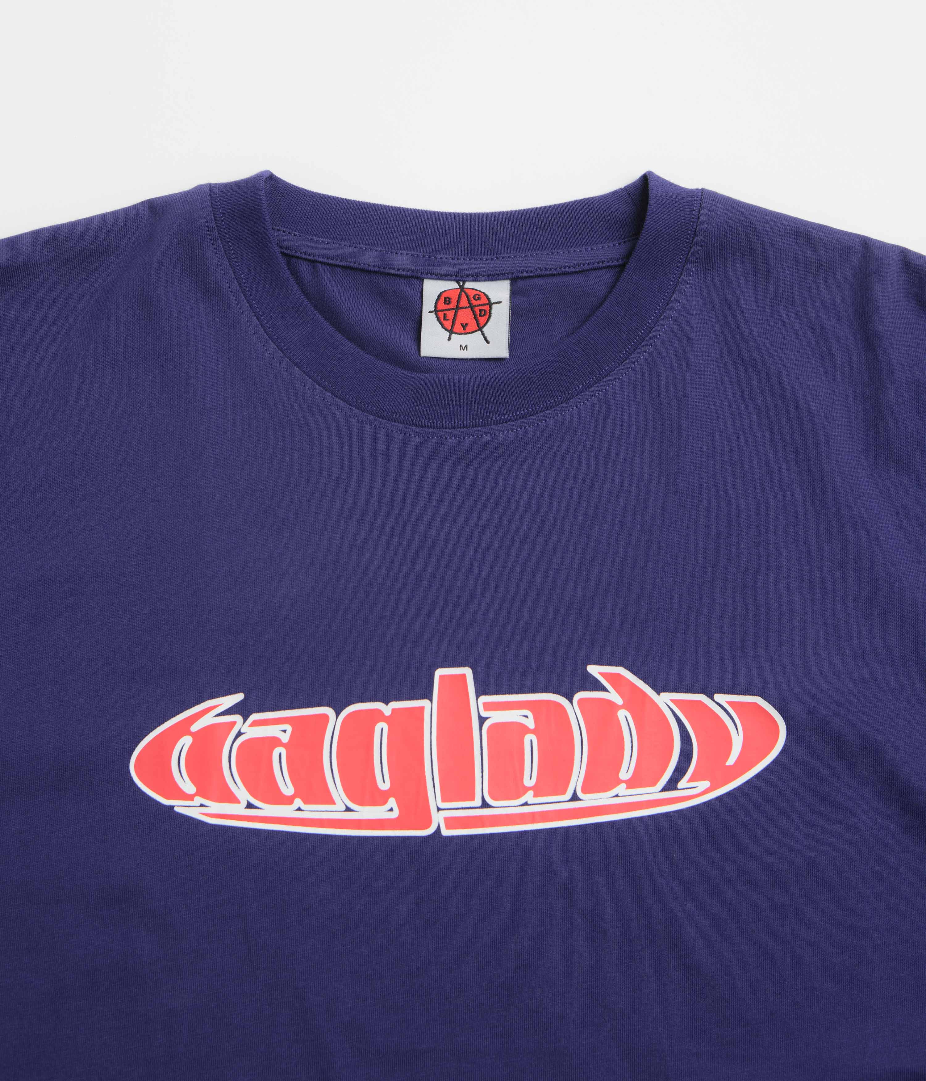 Baglady Warp Logo T-Shirt for Women - Navy Blue Cotton Casual Tee - Perfect for Everyday Wear, Outings & Street Style
