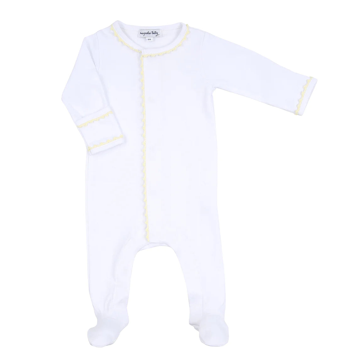 Baby Joy Embroidered Footie Pajamas - Soft Yellow Infant Sleepwear for Newborns & Toddlers | Perfect for Nursery, Bedtime & Playtime