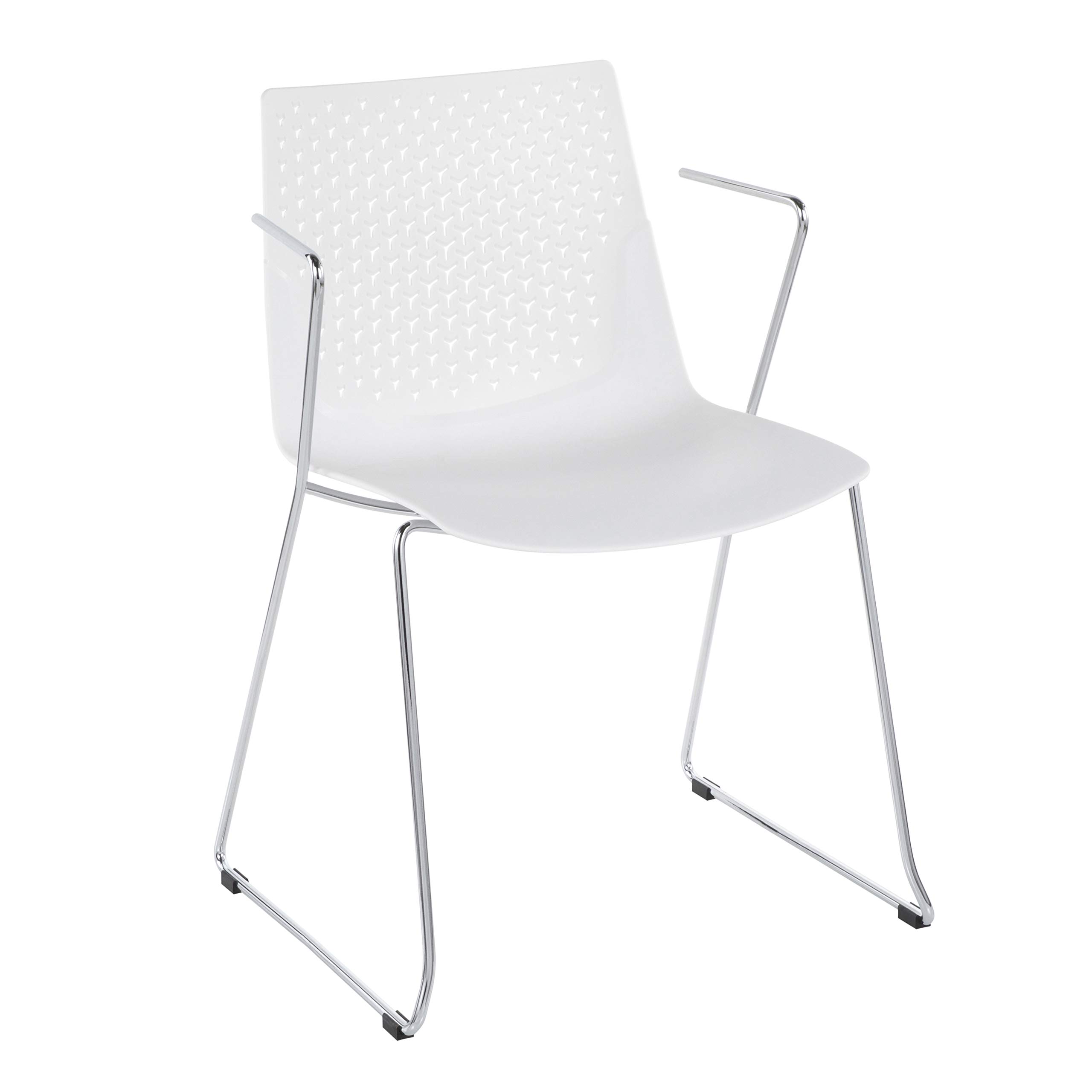 LumiSource Matcha Green Upholstered Dining Chairs Set of 2 - Modern Kitchen Chairs with Comfortable Fabric Seat - Perfect for Dining Room, Breakfast Nook, and Small Space Decor