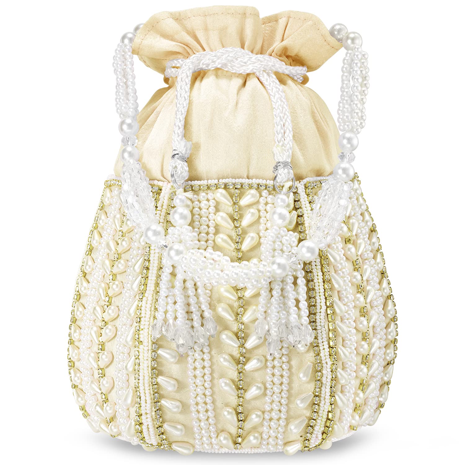 **Aheli Potli Bags for Women - Elegant Ethnic Clutch Purse with Drawstring, Perfect for Weddings, Evening Parties & Special Occasions**