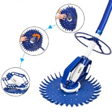 VINGLI Automatic Pool Vacuum Cleaner for Above Ground Pools - 33FT Hose, Indoor & Outdoor Use - Ideal for Quick Cleaning of Leaves, Dirt & Debris