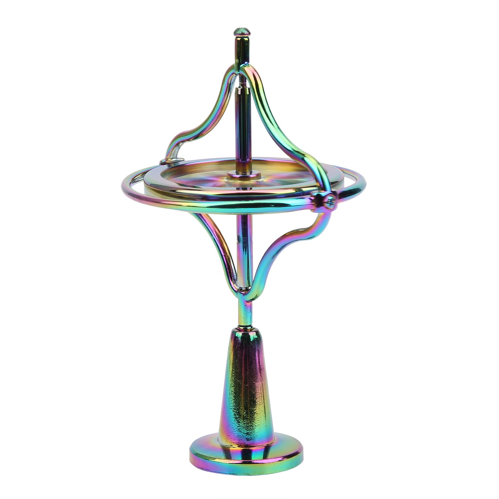 Colorful Gyroscope Toy for Adults - Rotating Desk Gyroscope with Flying Motion Balance, Physics Science Toy for Stress Relief & Office Decor | Perfect STEM Educational Gift & Fidget Desk Accessory
