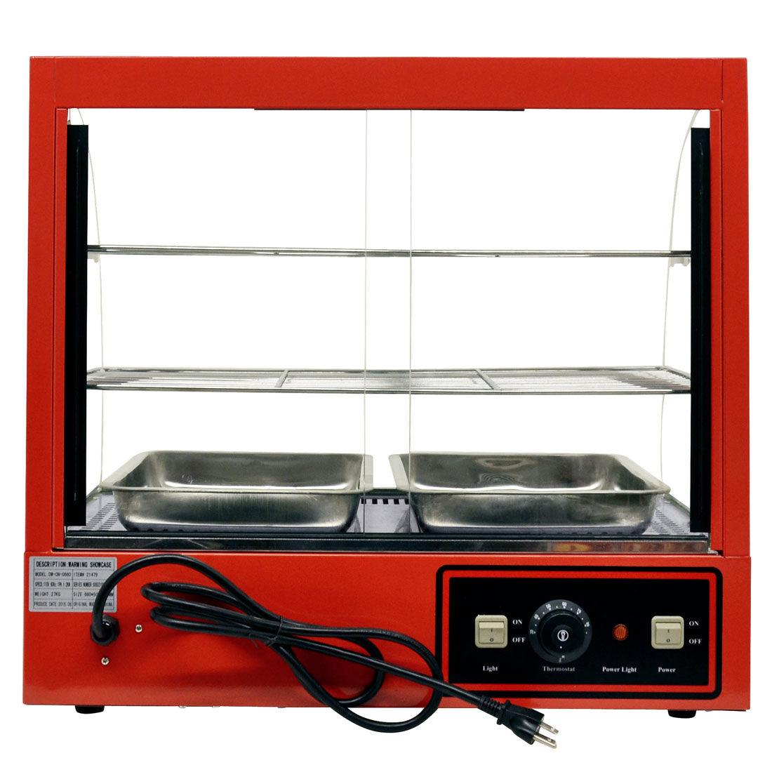Used Nella 26-Inch Curved Glass Countertop Display Warmer Model 21479 - Perfect for Restaurants, Cafes & Buffets