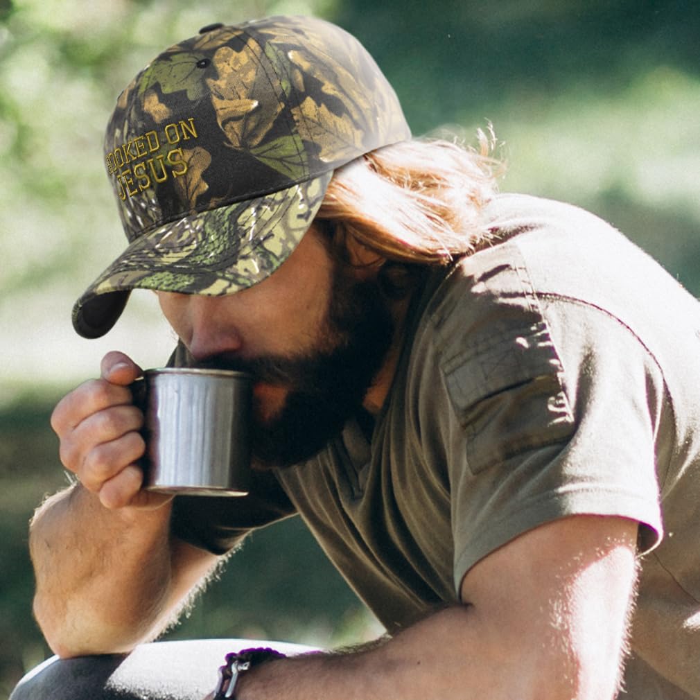 Jesus Christ Christian God Camo Baseball Cap - Cotton Hunting Dad Hat for Men & Women | Outdoor Activities, Church Events & Daily Wear