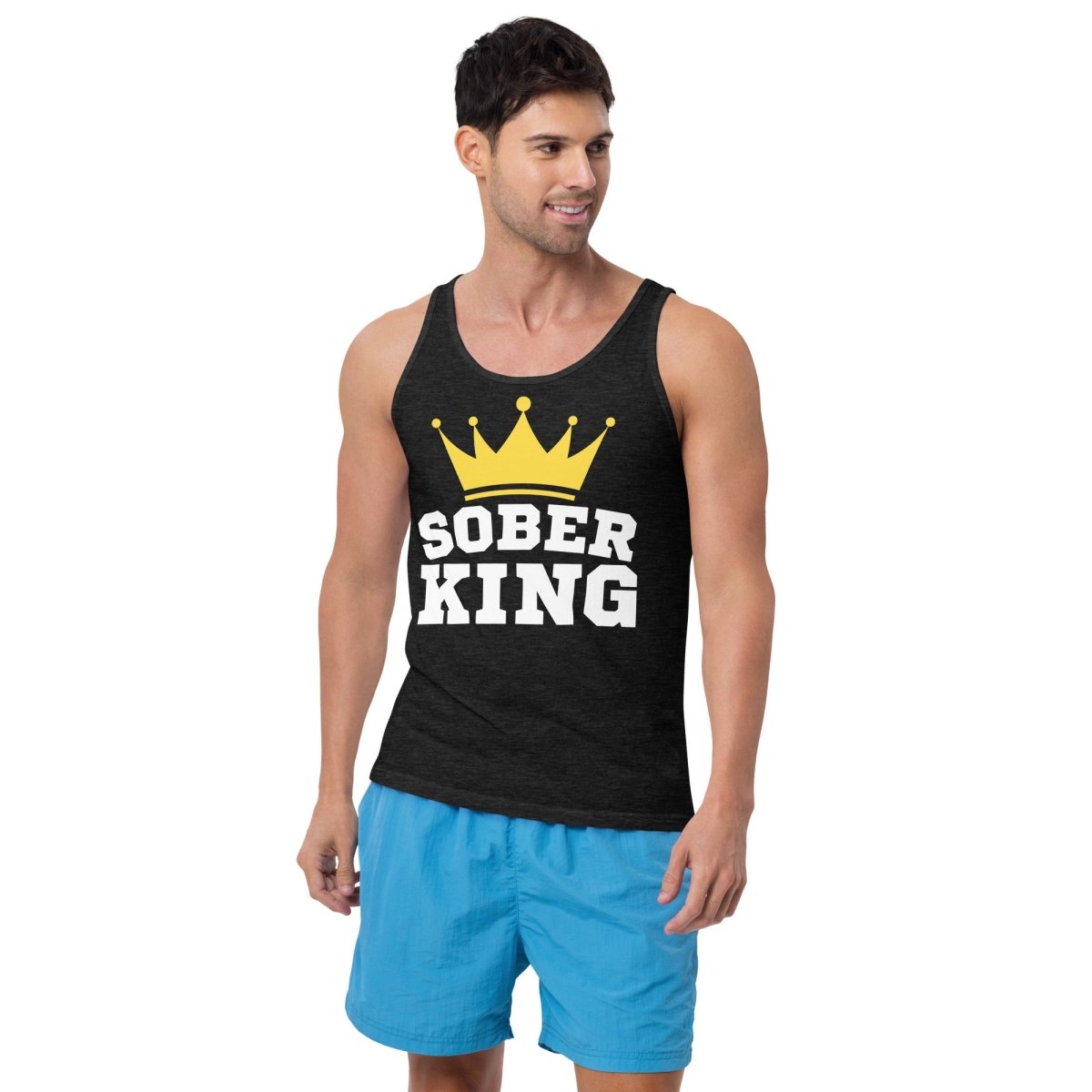 Sober King Valor Tank Top for Men - Breathable Workout Shirt for Gym, Running & Outdoor Activities