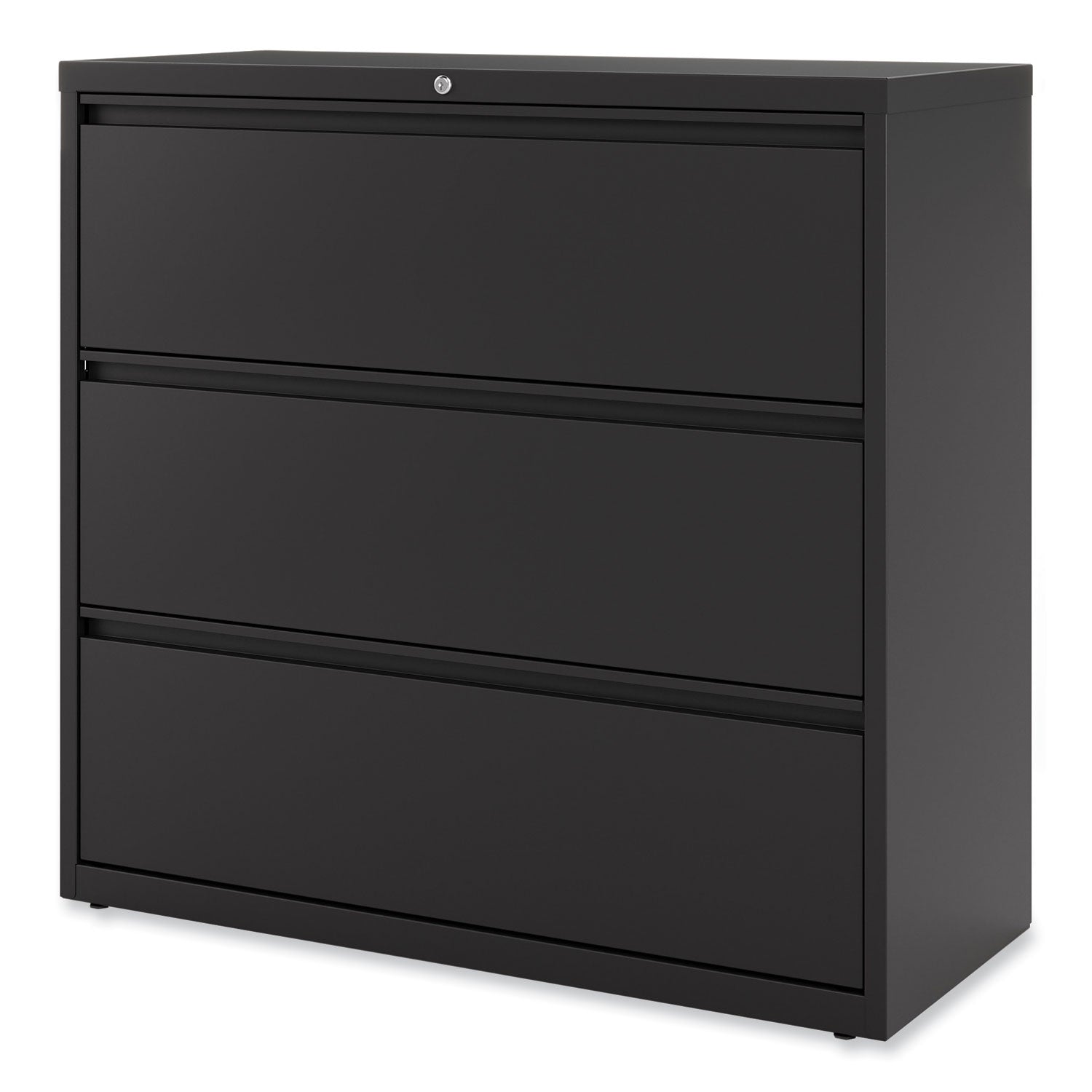 Alera® 3-Drawer Lateral File Cabinet - Legal/Letter/A4/A5 Size - Black - 42