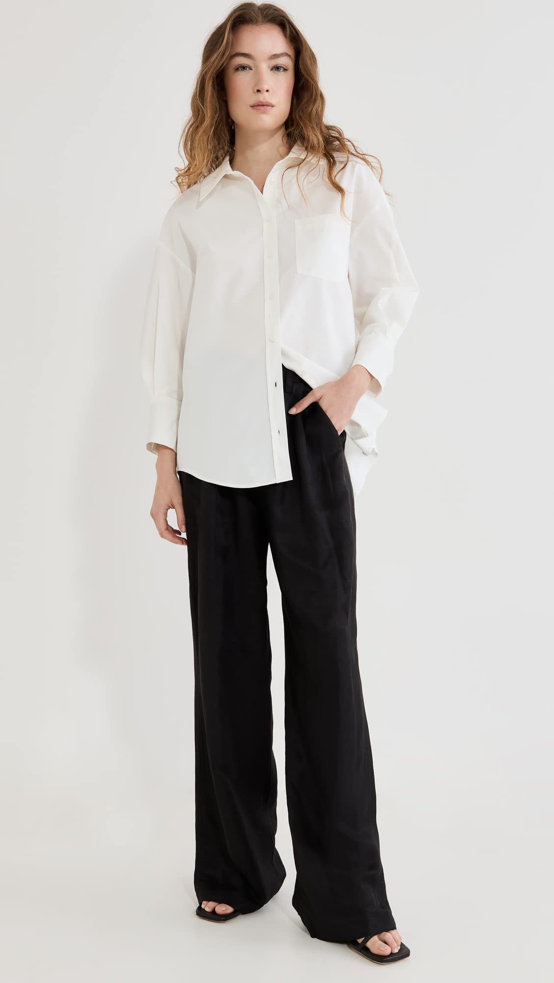 ANINE BING Women's Mika Shirt - Stylish Button Down Blouse for Work & Casual Outfits | Perfect for Office, Date Night & Everyday Wear